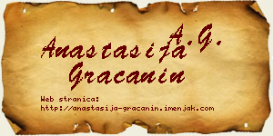 Anastasija Gračanin vizit kartica